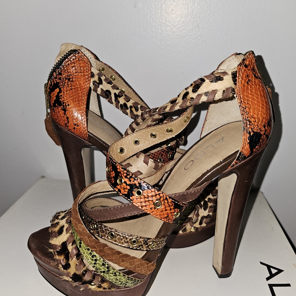 Animal print sandals